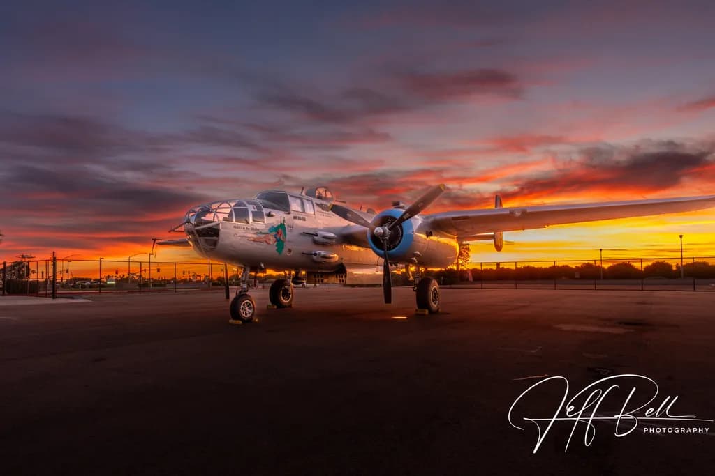 Vintage Aircraft Sunset