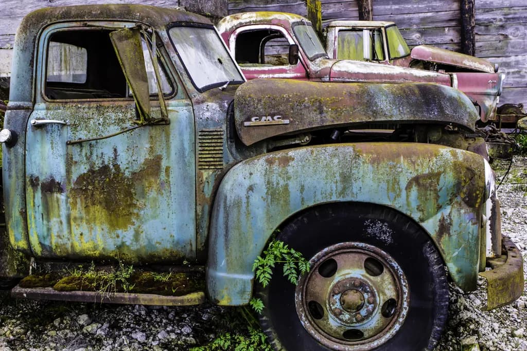 Rustic Memories: The Beauty of Abandoned Trucks in Nature's Embrace