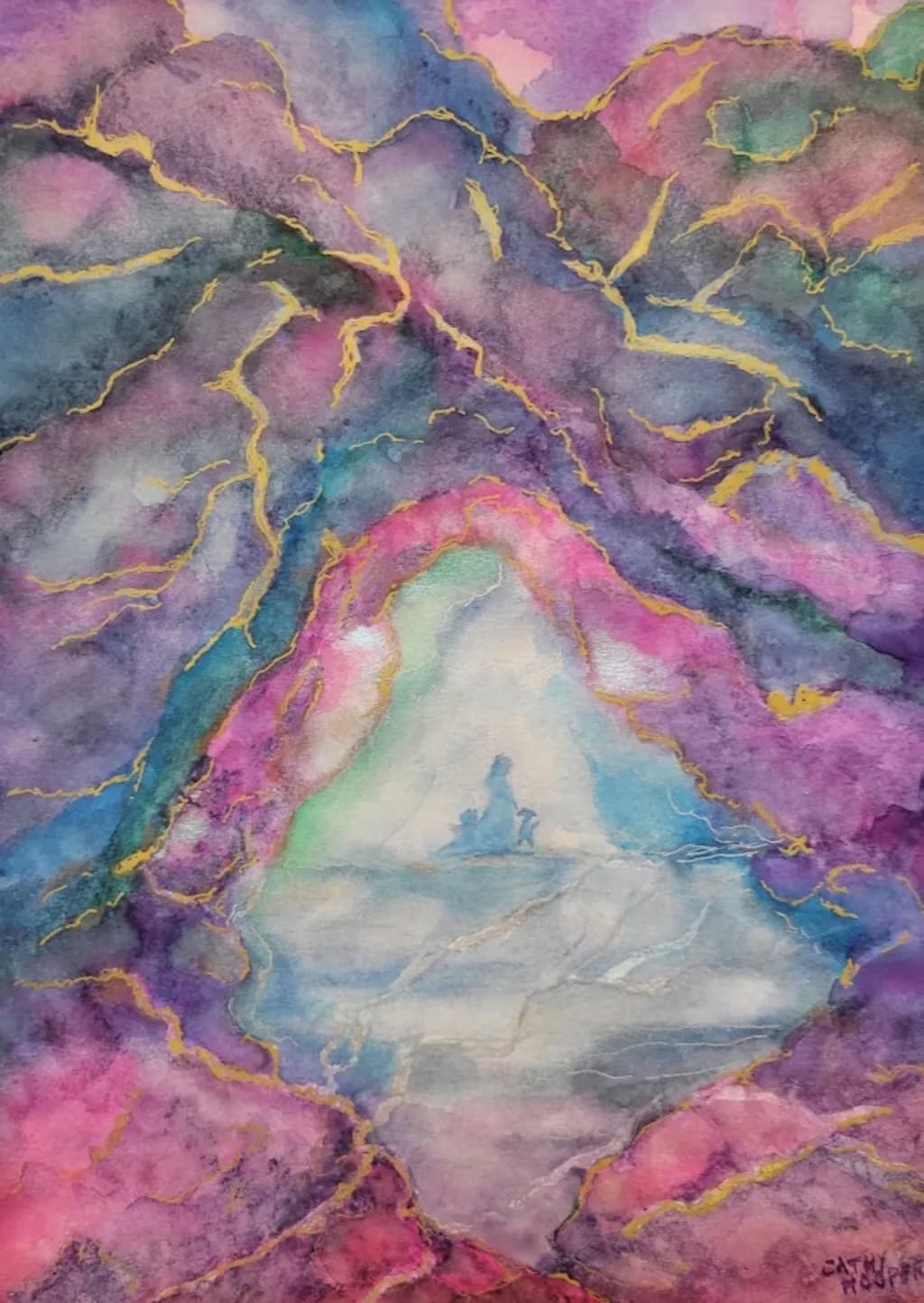 Ethereal Waters: A Colorful Journey Through Abstract Landscapes