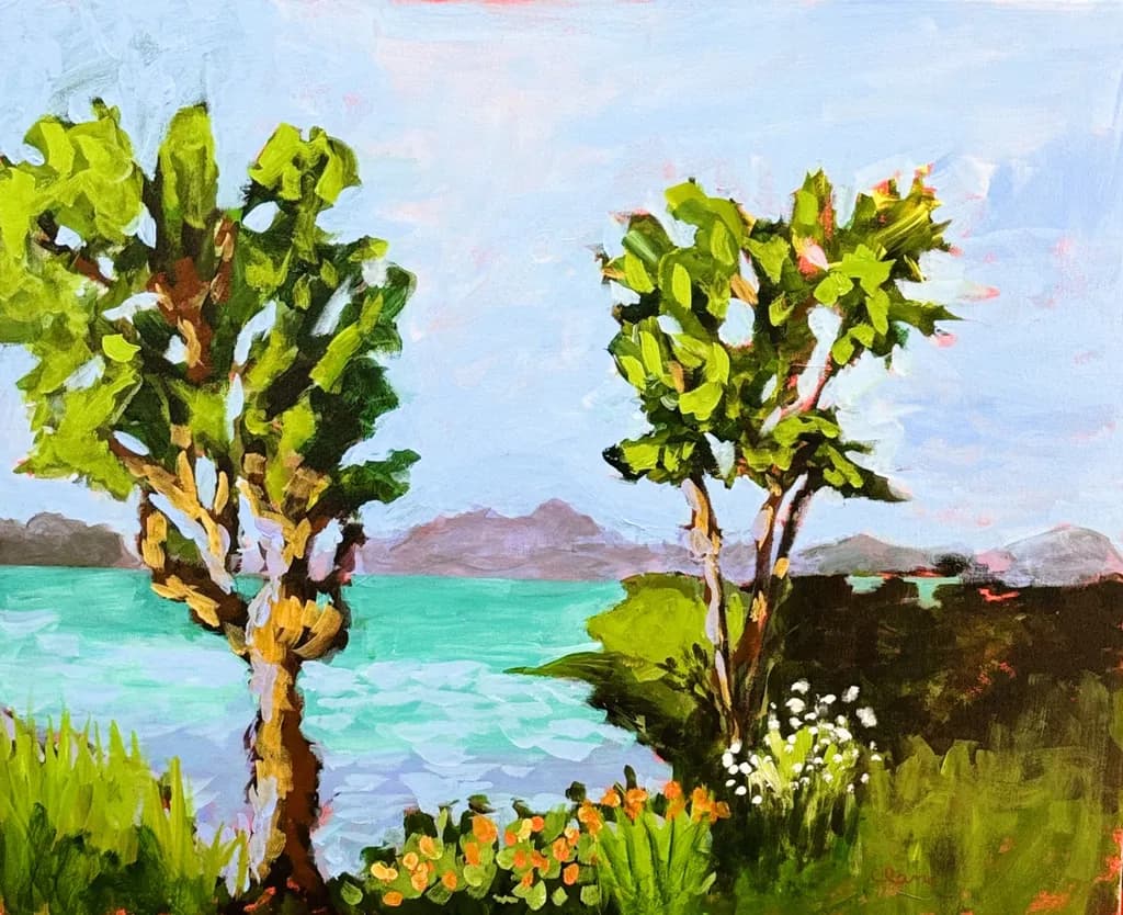 Island View won first place in a showing at the Artist's Eye Gallery in Lake Worth.