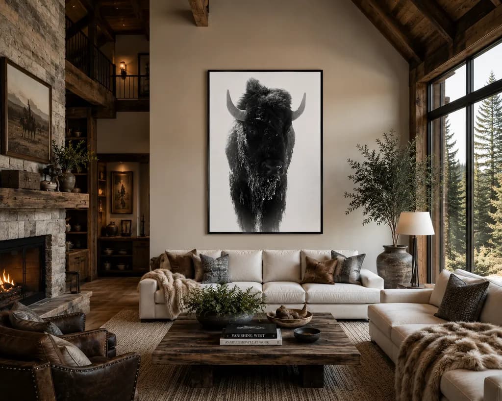 Winter Buffalo Portrait