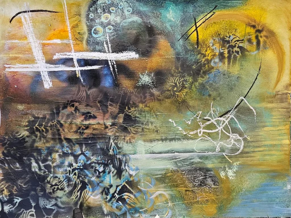 Whispers of Color: An Abstract Journey Through Swirls and Textures
