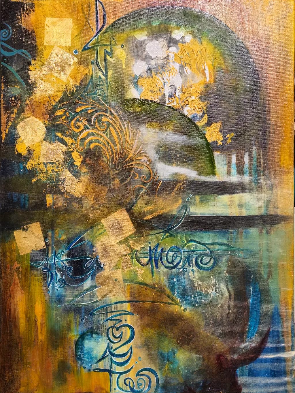 Vibrant Whispers: An Abstract Journey Through Color and Texture