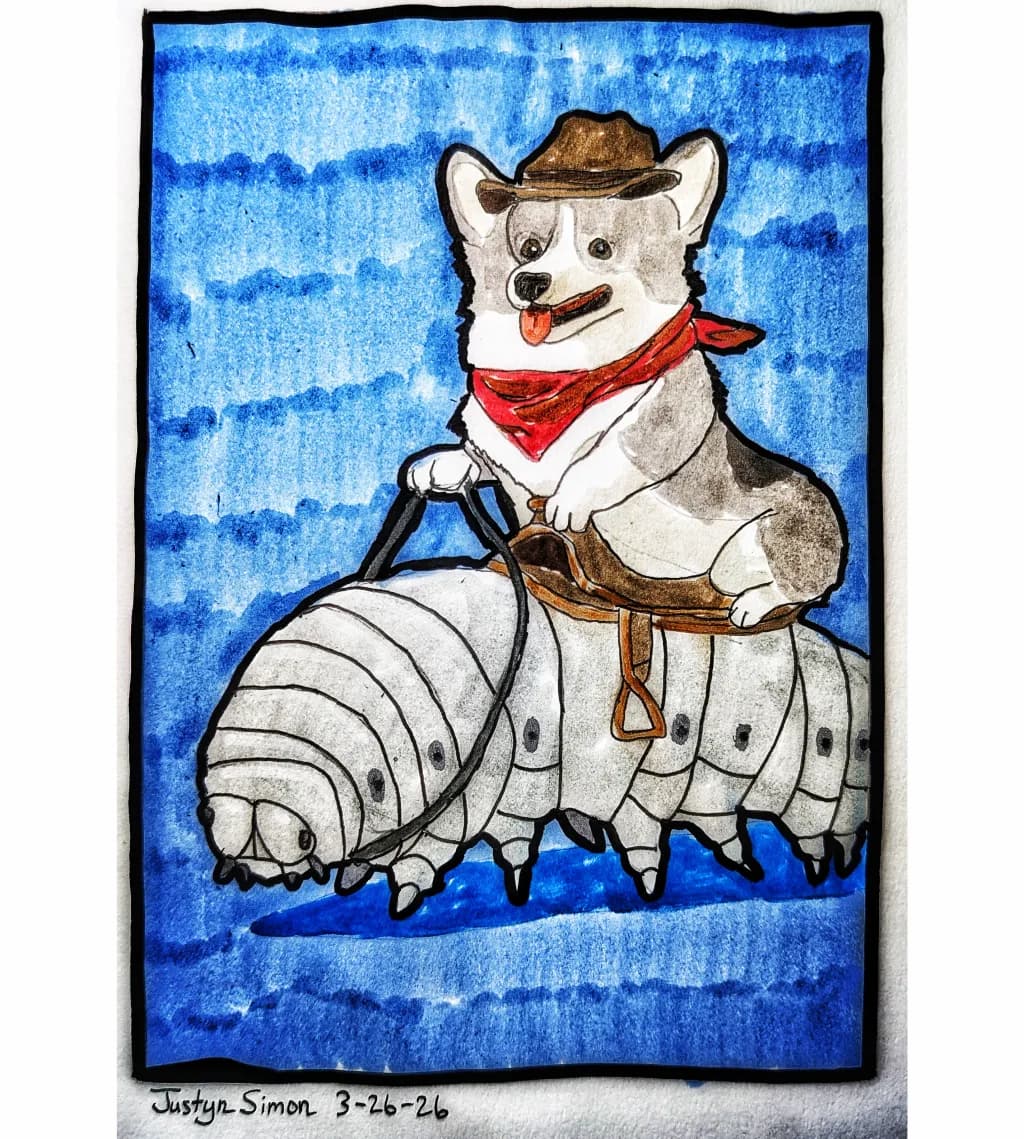 Corgi Cowboy Rider