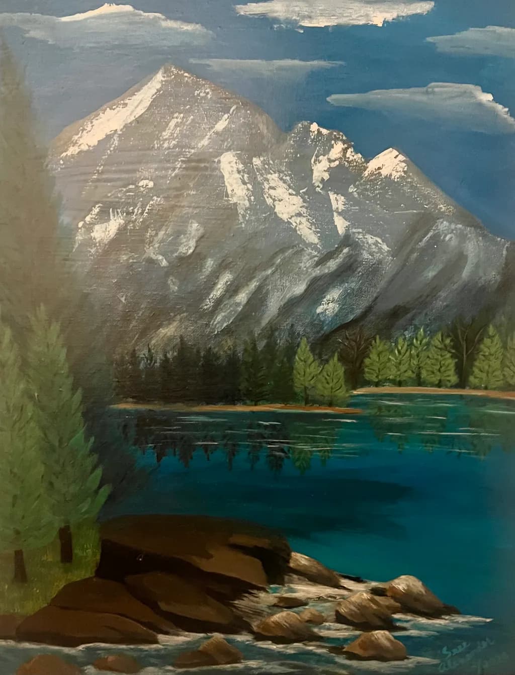 Snowy Mountain Lakescape