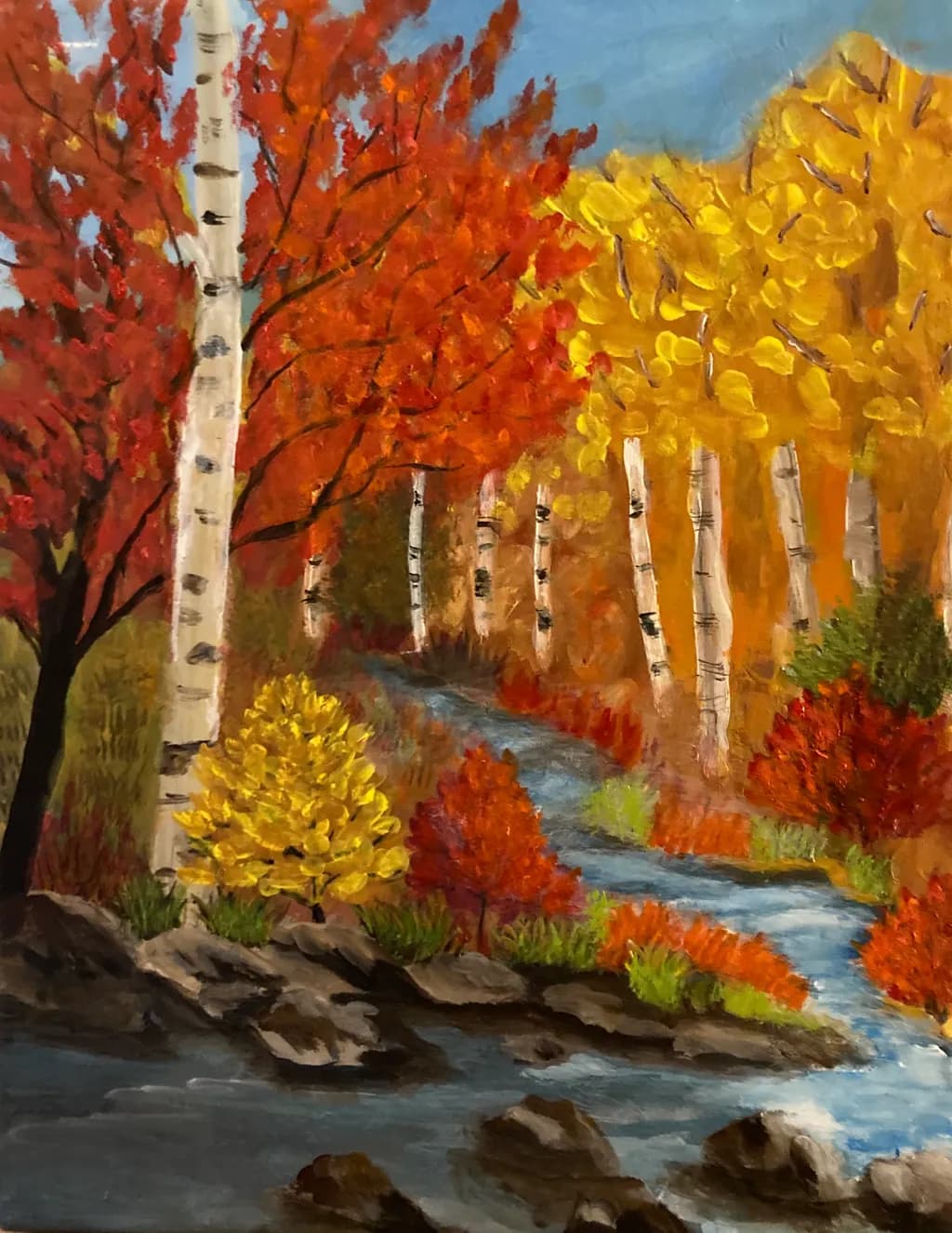 Autumn Birch Riverscape
