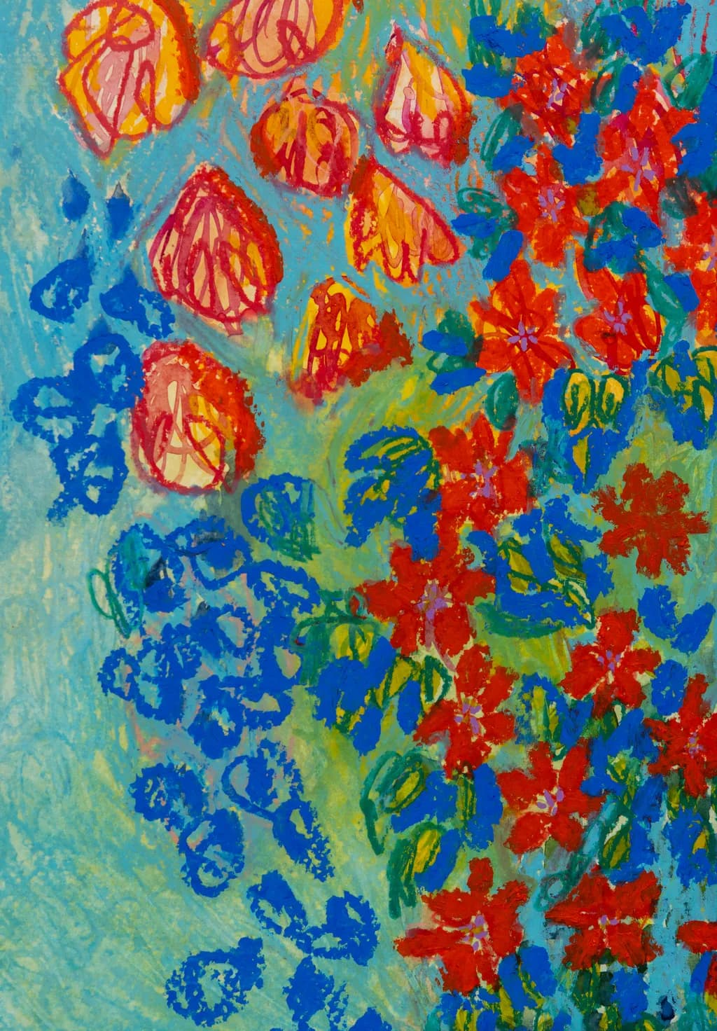 Vibrant Blossoms: A Kaleidoscope of Colorful Flora in Abstract Harmony