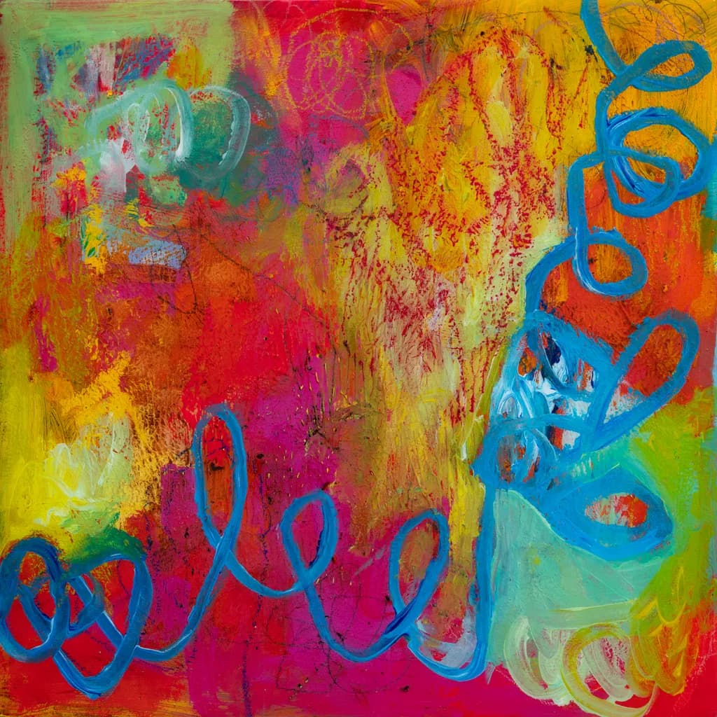 Vibrant Whirls of Expression: An Energetic Abstract Journey Through Colorful Swirls