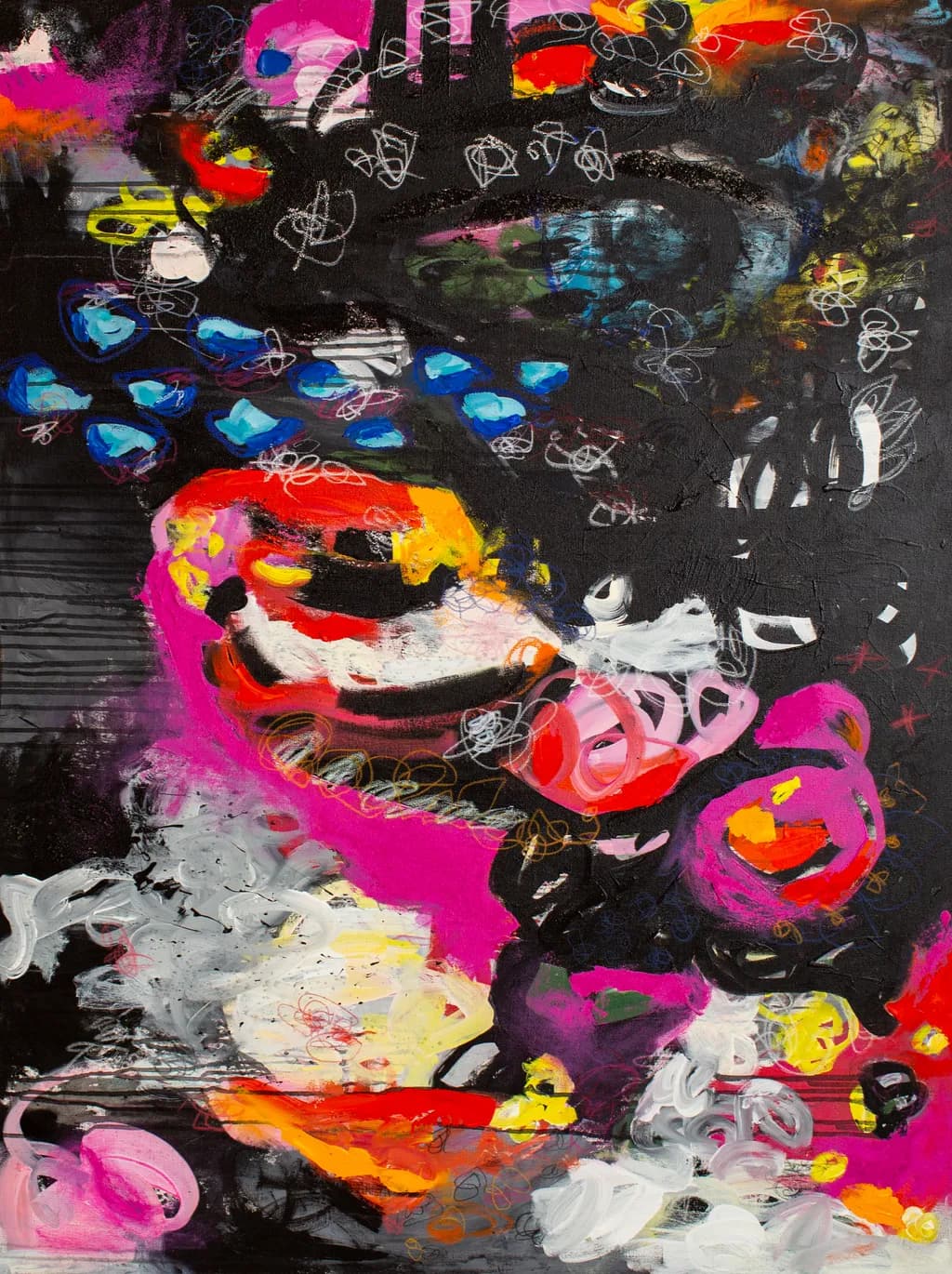 Vibrant Chaos: An Abstract Journey Through Color and Emotion