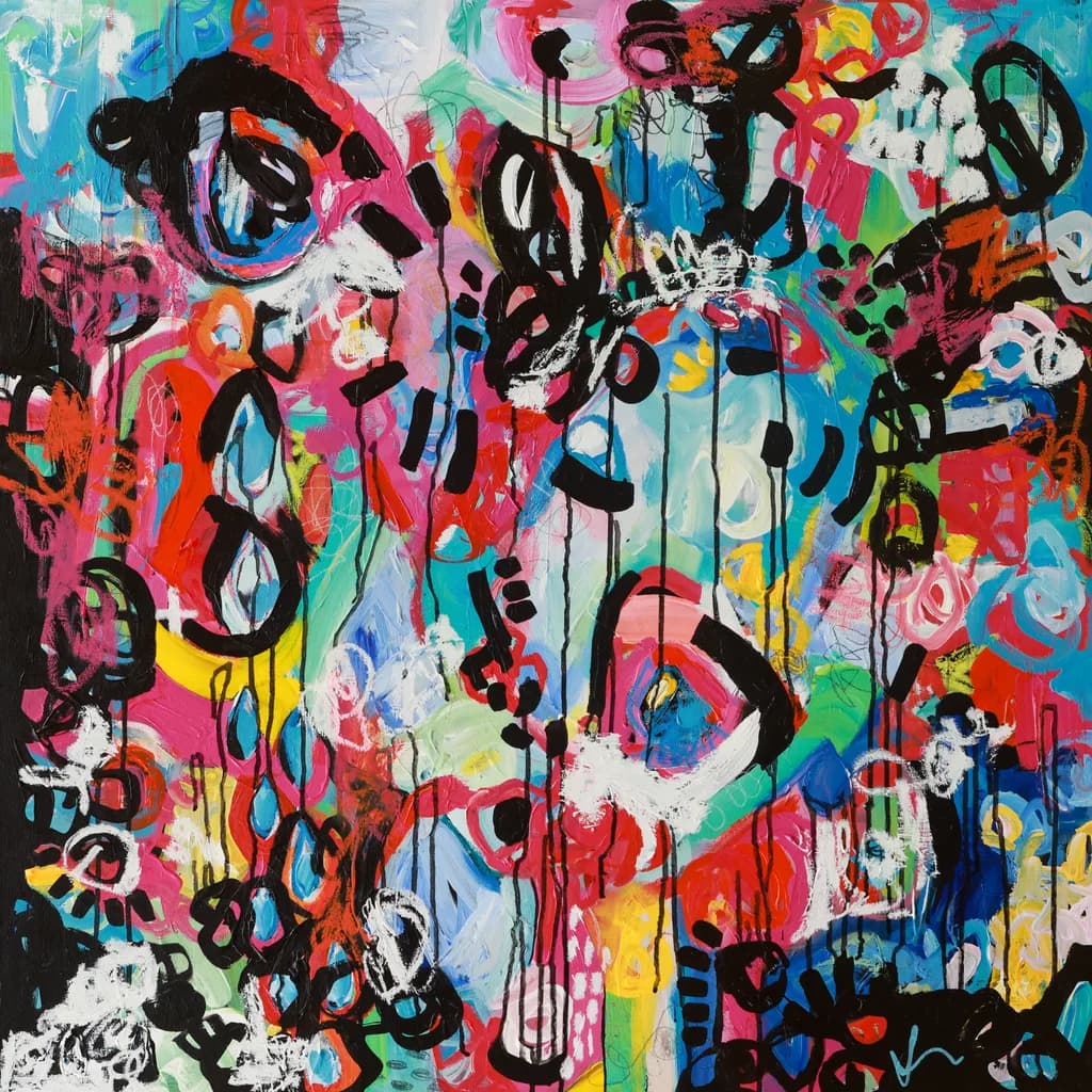 Vibrant Whispers: A Dance of Color and Emotion in Abstract Expressionism