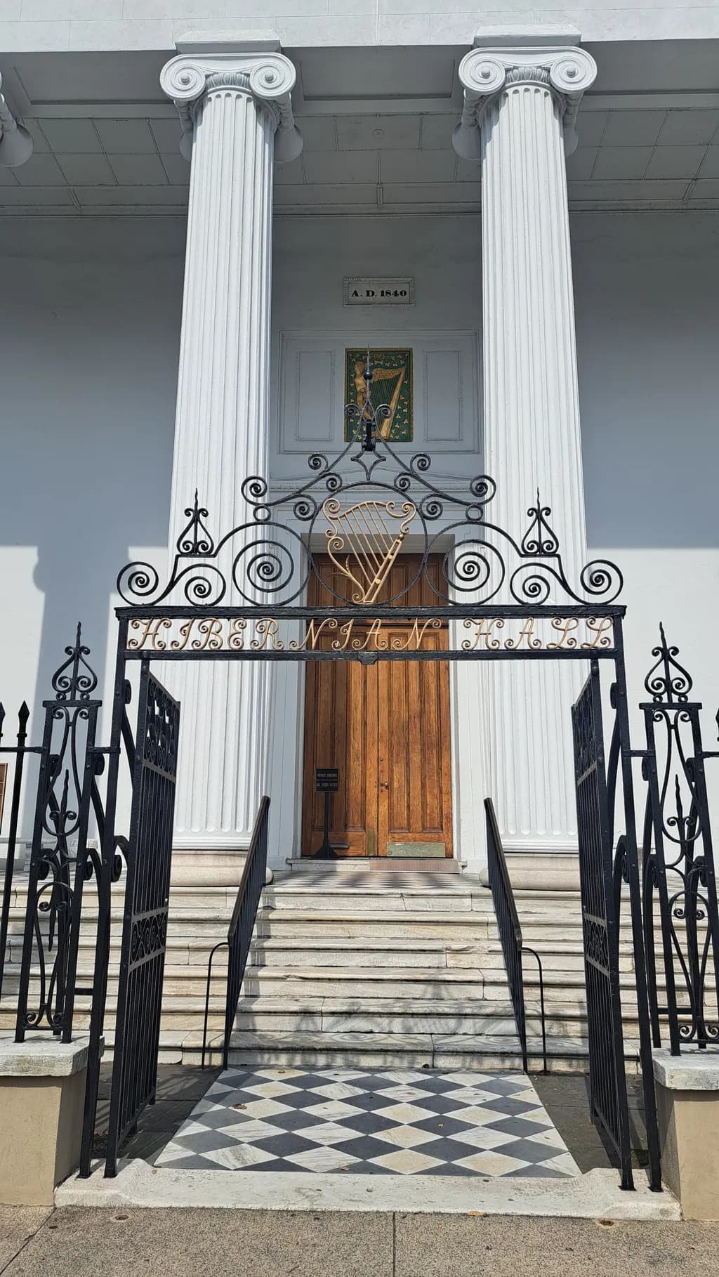 Whispers of History: The Grand Entrance of Hibernian Hall