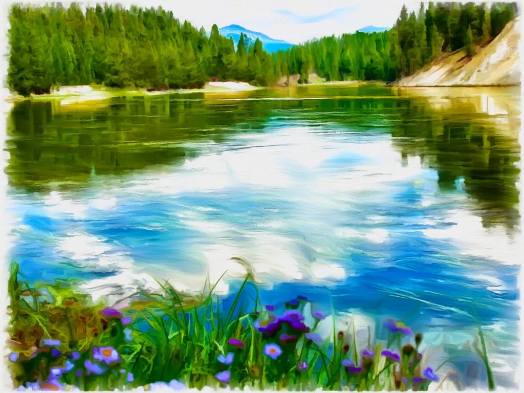 Serenity Reflected: A Tranquil Lakeside Escape in Nature's Embrace