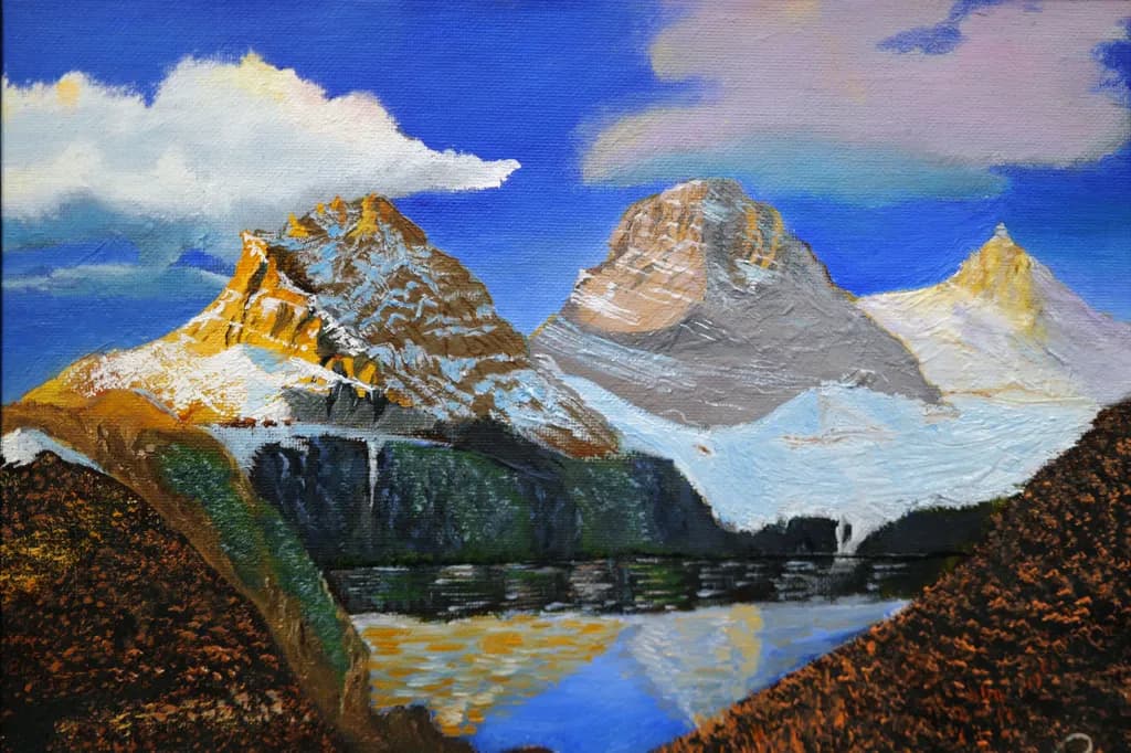 Majestic Peaks: A Vibrant Landscape of Mountains and Sky