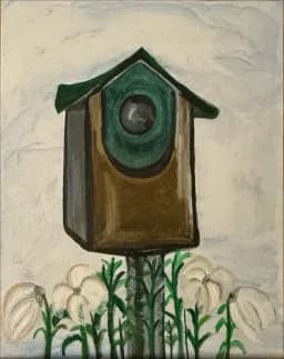 Rustic Birdhouse Bloom
