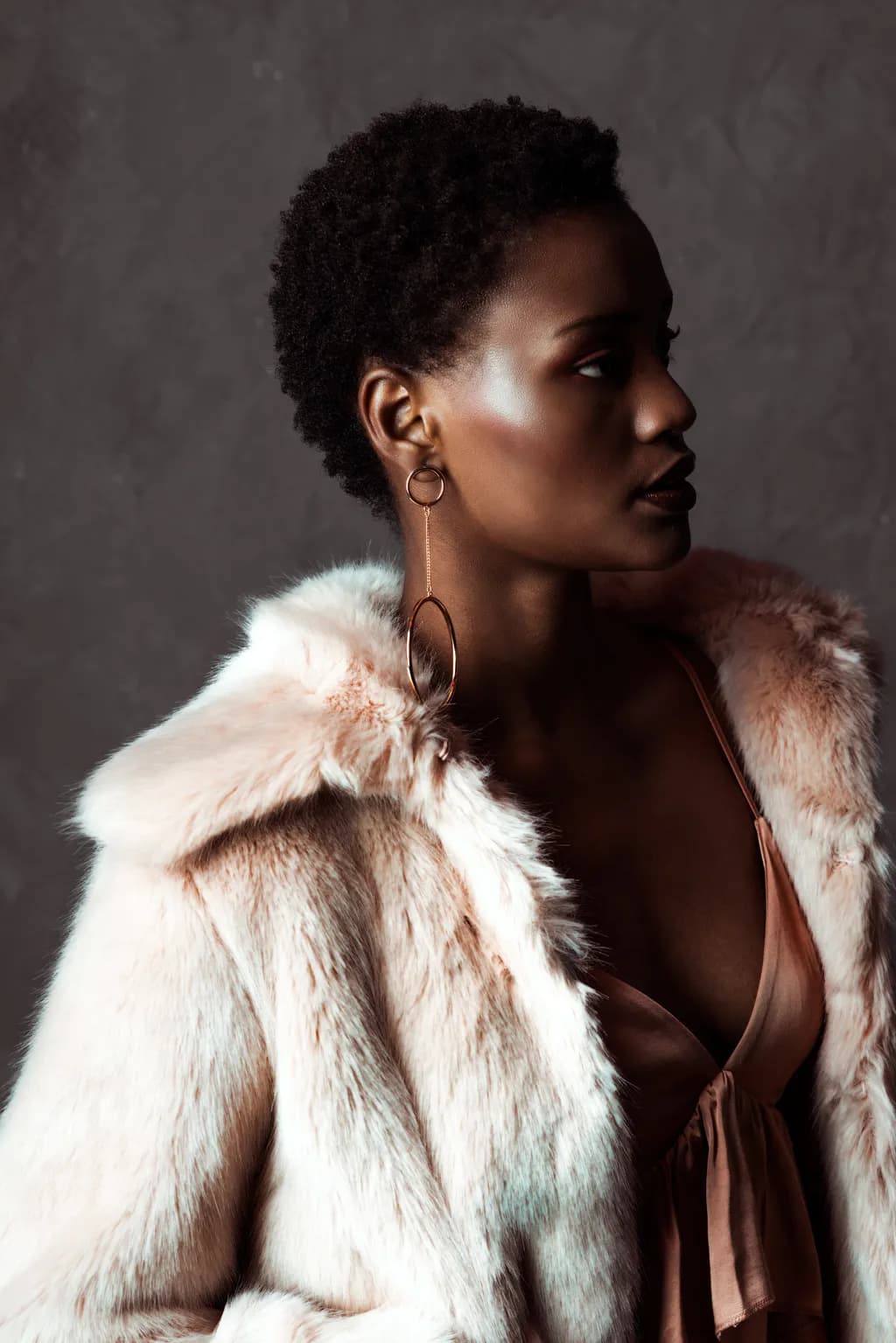 Elegant Allure: A Portrait of Grace and Style in Soft Hues