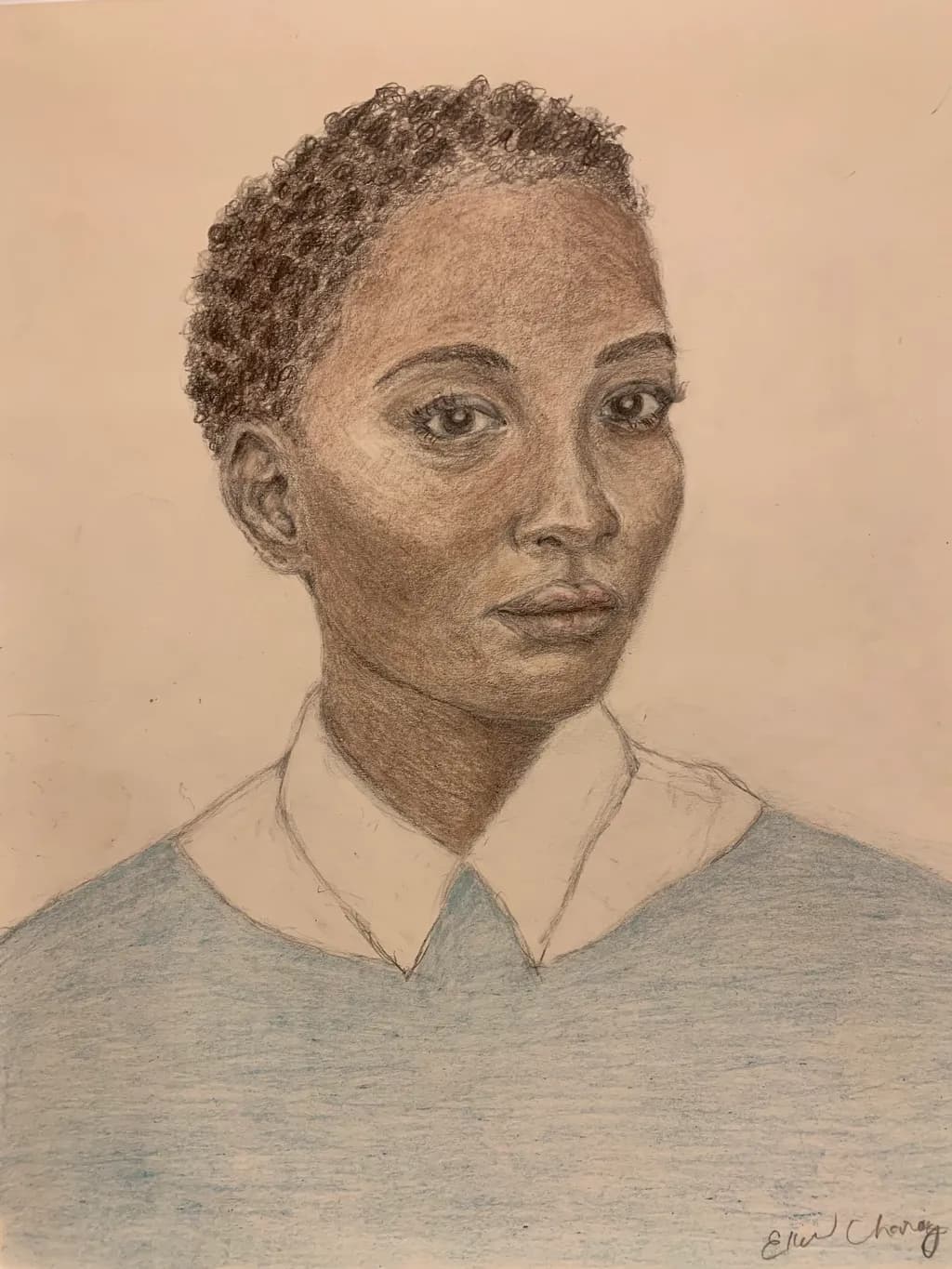Realistic Artwork: Portrait of a Confident Young Woman