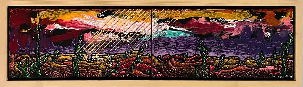 Vibrant Desert Symphony: A Colorful Journey Through Sunset Landscapes