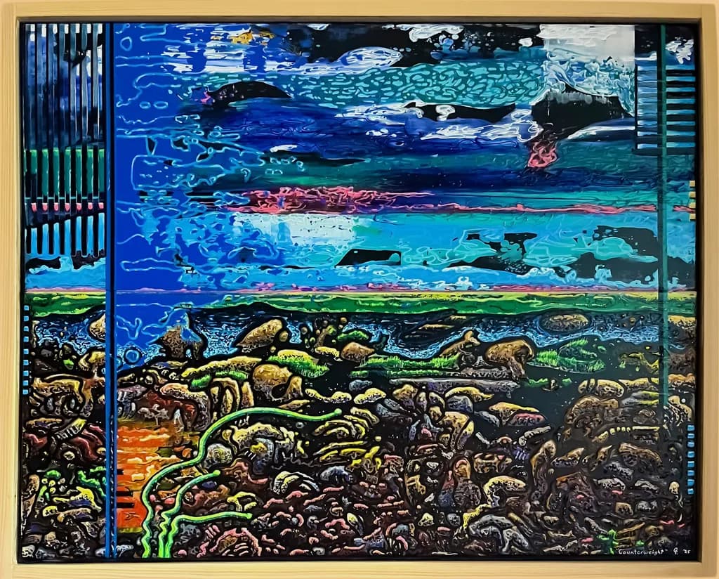 Vibrant Horizons: An Abstract Expression of Colorful Landscapes and Textures