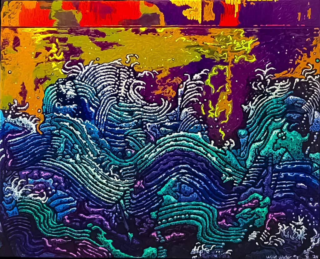 Vibrant Tides: A Dance of Color and Motion in Abstract Waves