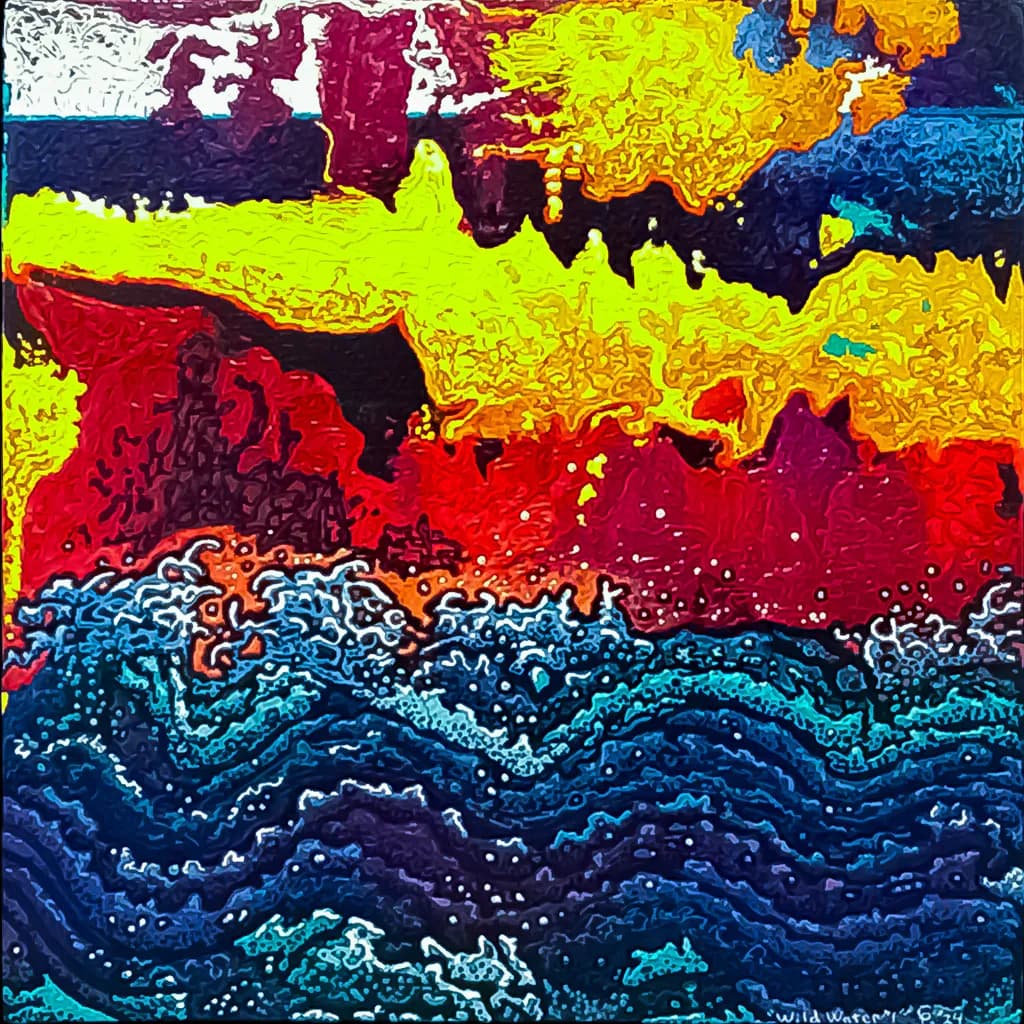 Vibrant Waves: A Dance of Color and Emotion in Abstract Art