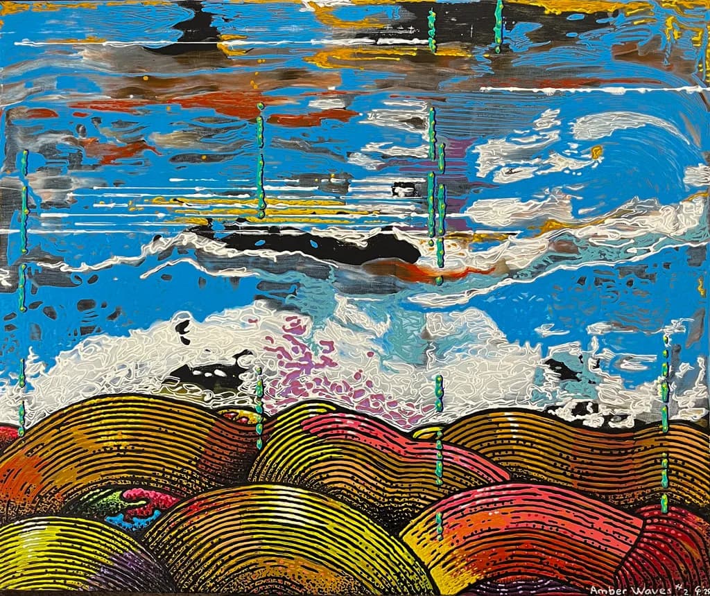 Vibrant Horizons: A Dance of Color and Texture in Abstract Landscapes