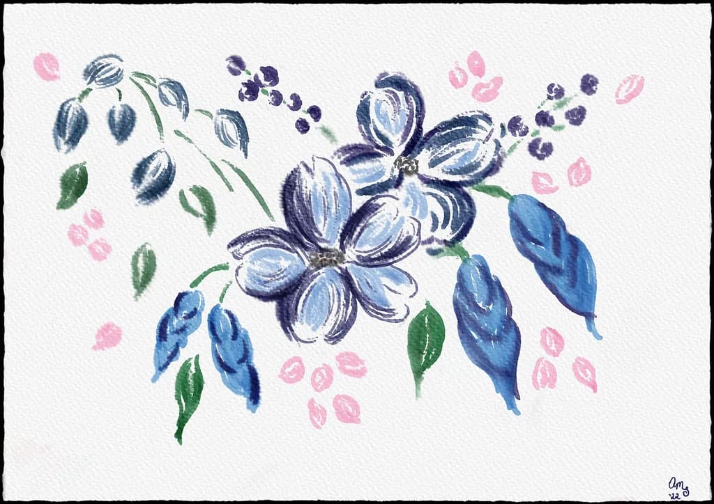 Blue Floral Harmony