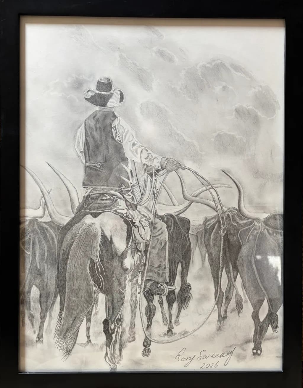 Cowboy and Cattle Drive
