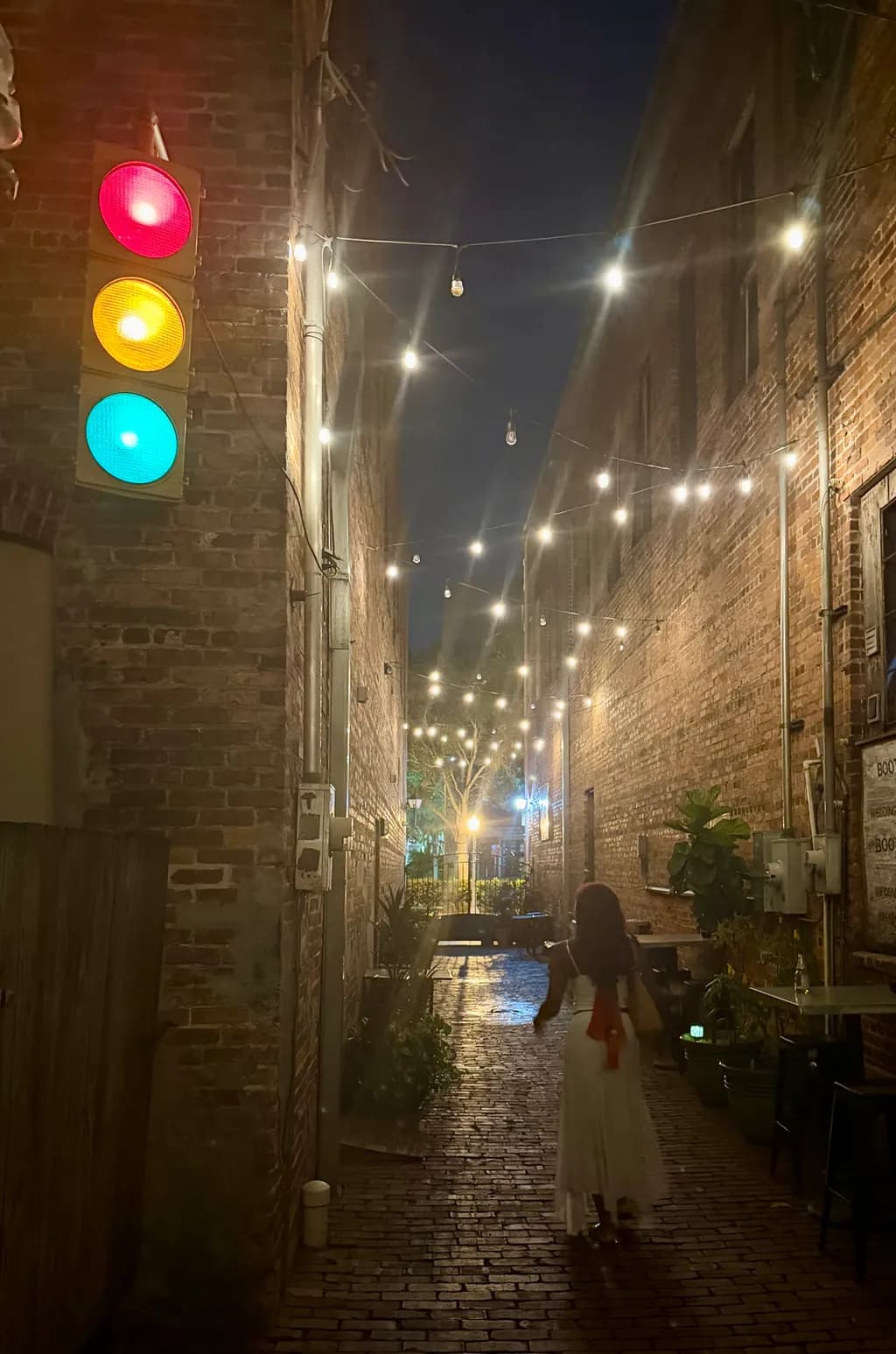 Alley Lights at Night