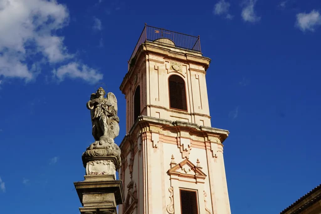 Architectural Tower and Statue