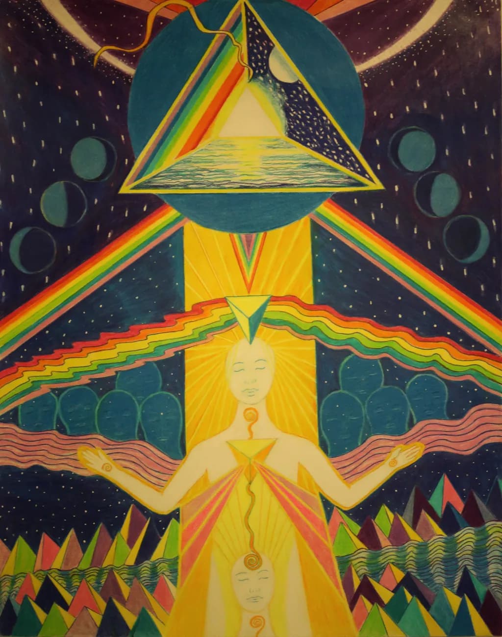 Cosmic Harmony: A Vibrant Journey Through Abstract Geometric Realms