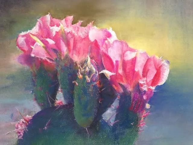 Blooming Resilience: A Vibrant Cactus in Full Flower