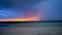 Stormy Beach Sunset