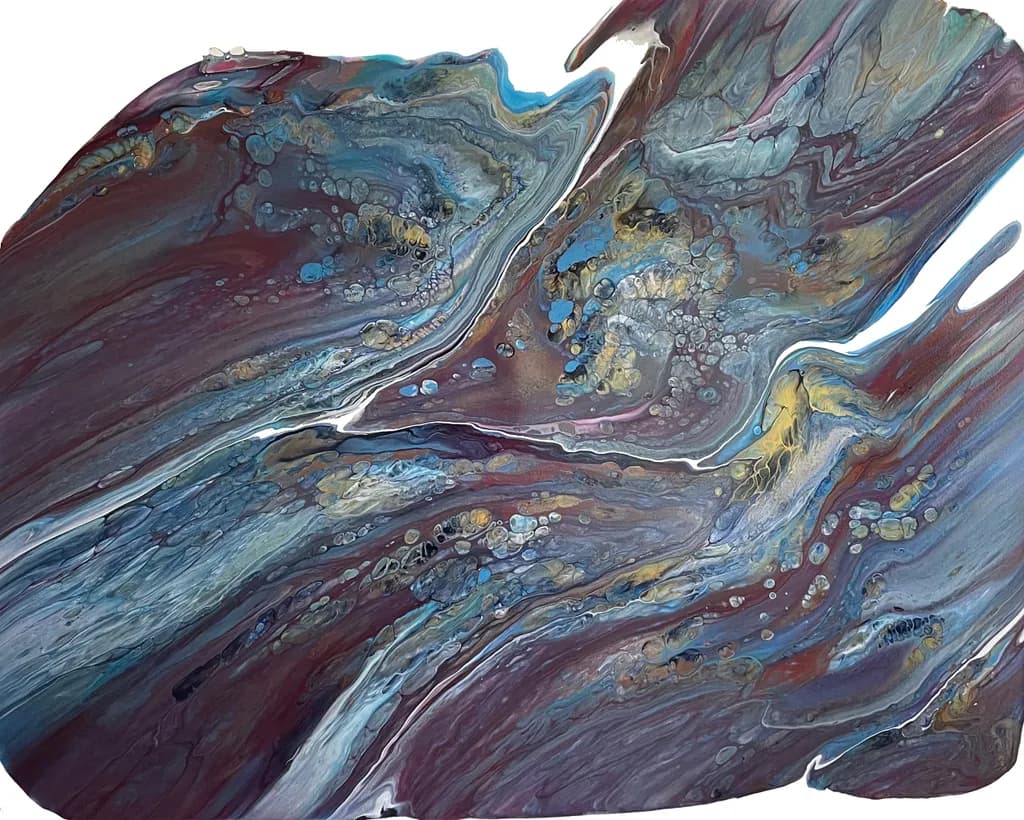 Whispers of Color: An Abstract Journey Through Fluid Swirls and Textured Depths