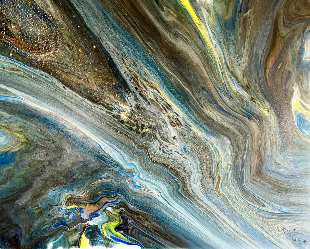 Whispers of the Ocean: A Fluid Dance of Color and Texture
