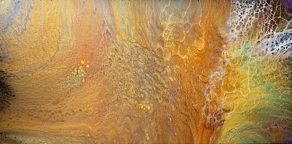 Golden Whispers: A Dance of Light and Texture in Abstract Art