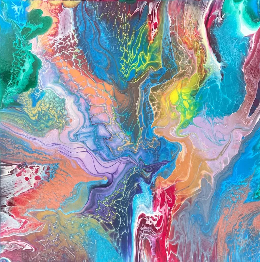 Vibrant Whirlwind: A Colorful Journey Through Abstract Swirls