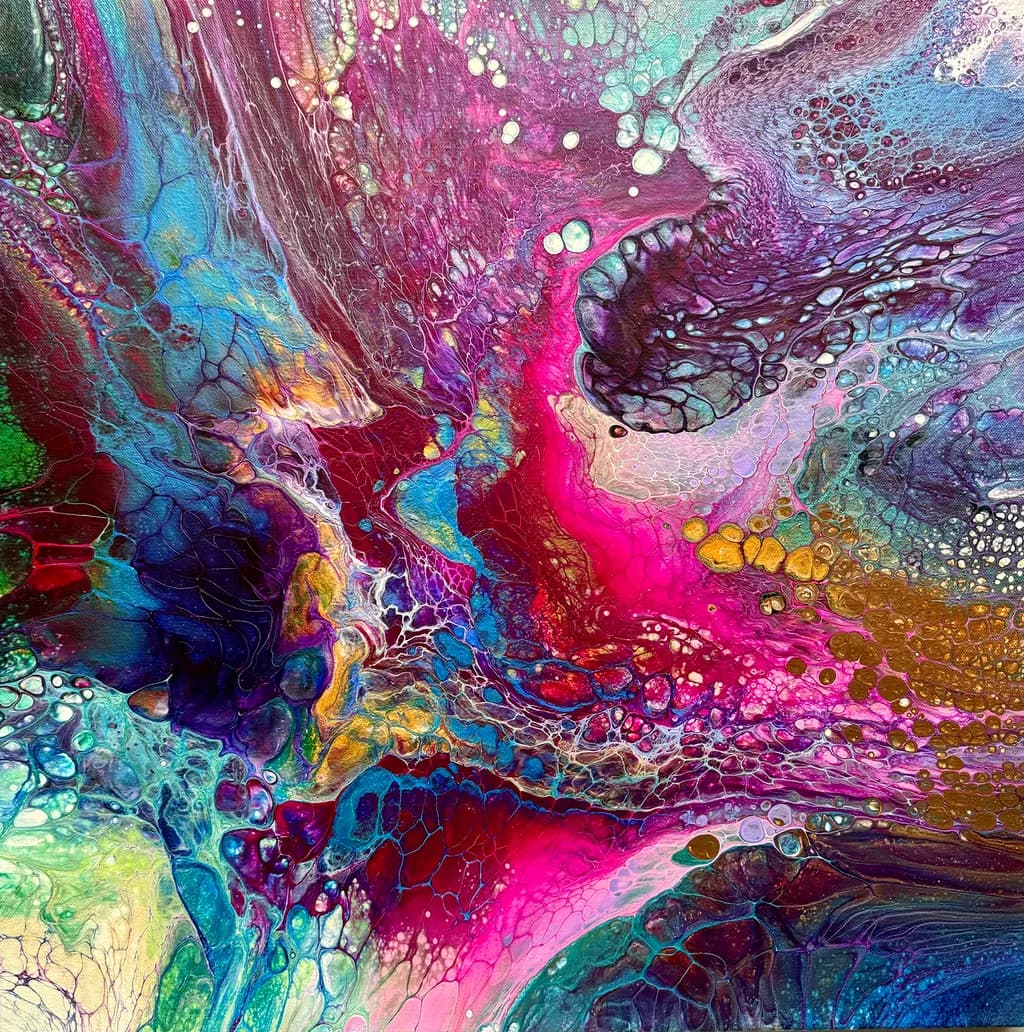 Vibrant Whirlwind: A Dance of Color and Emotion in Abstract Art
