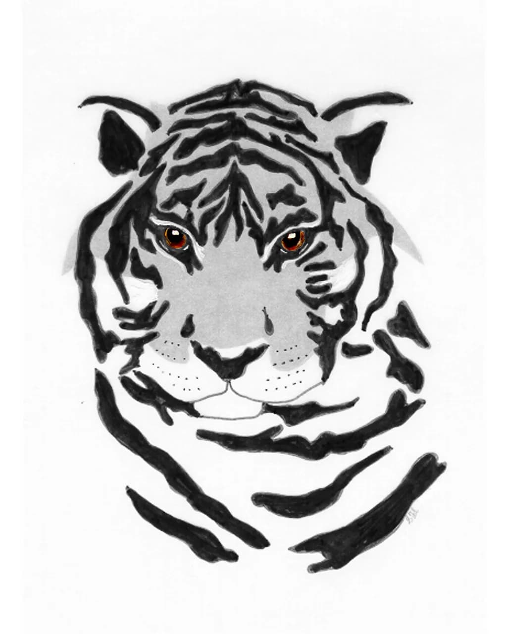 Tiger Head mono Brown eyes