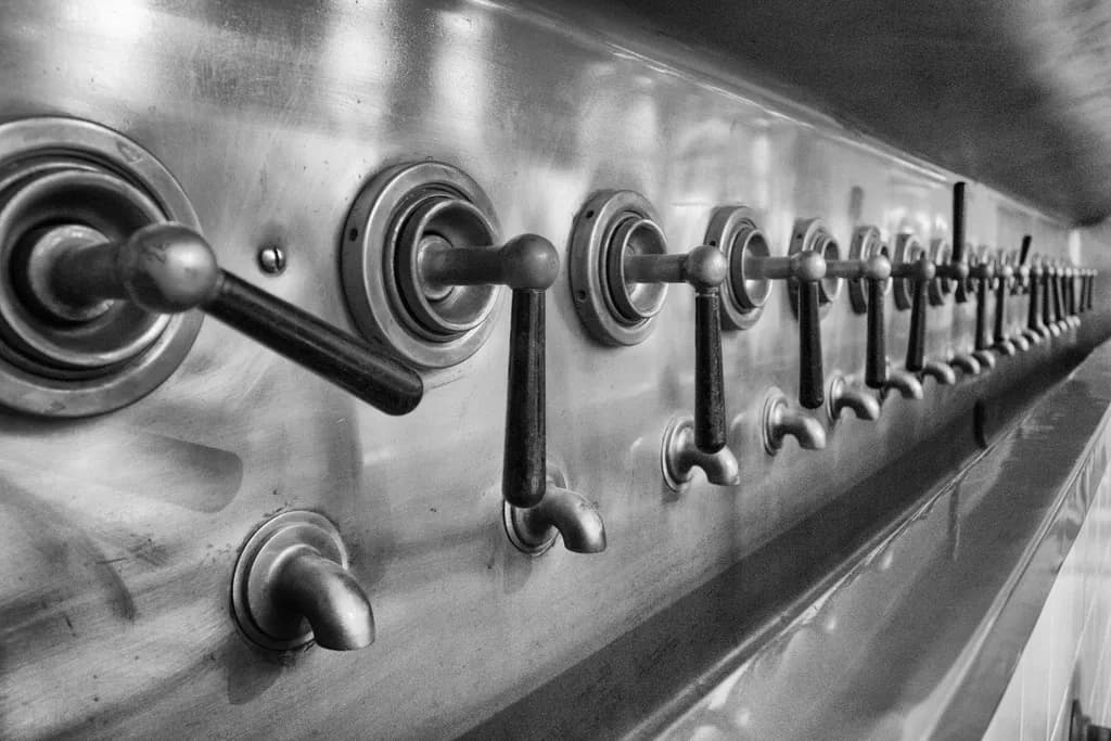 Vintage Levers: A Monochrome Symphony of Industrial Elegance