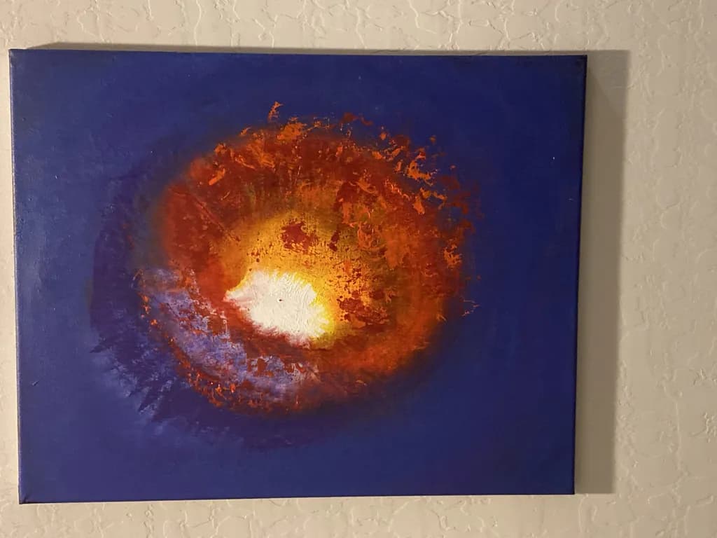 Fiery Blue Abstract