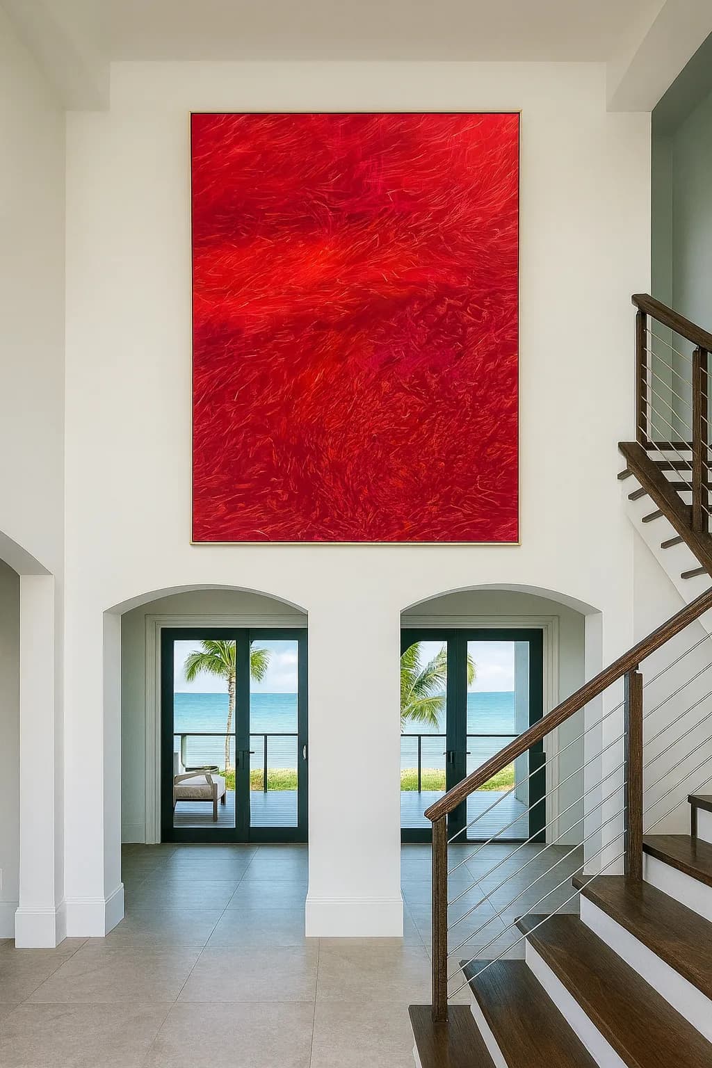 Abstract Red Canvas