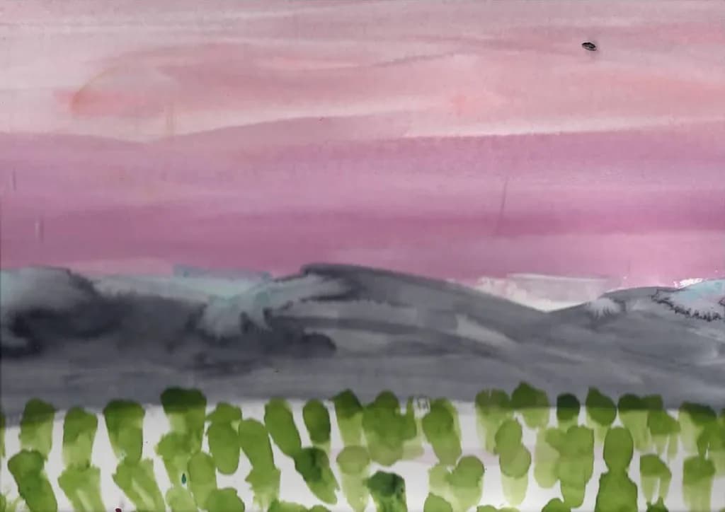 Pastel Hillscape