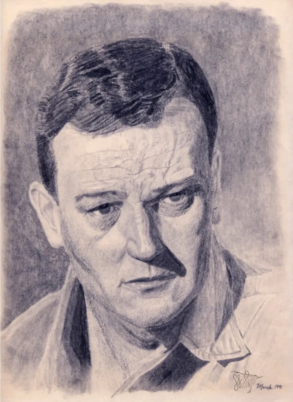 Silent Reflection: A Portrait of Contemplation in Graphite