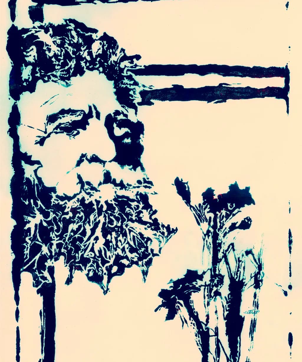 Whispers of Nature: A Bearded Reflection on Life's Greenery