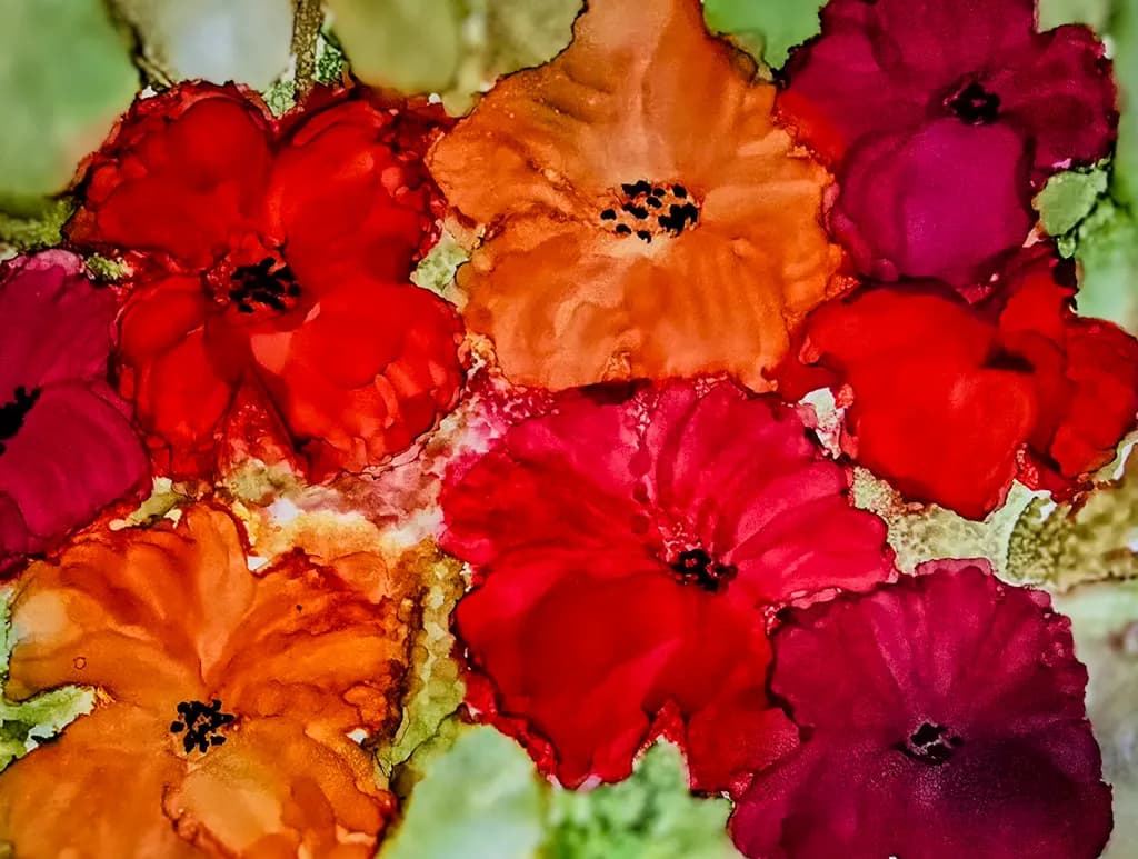 The essence of Blooms: Red and Orange