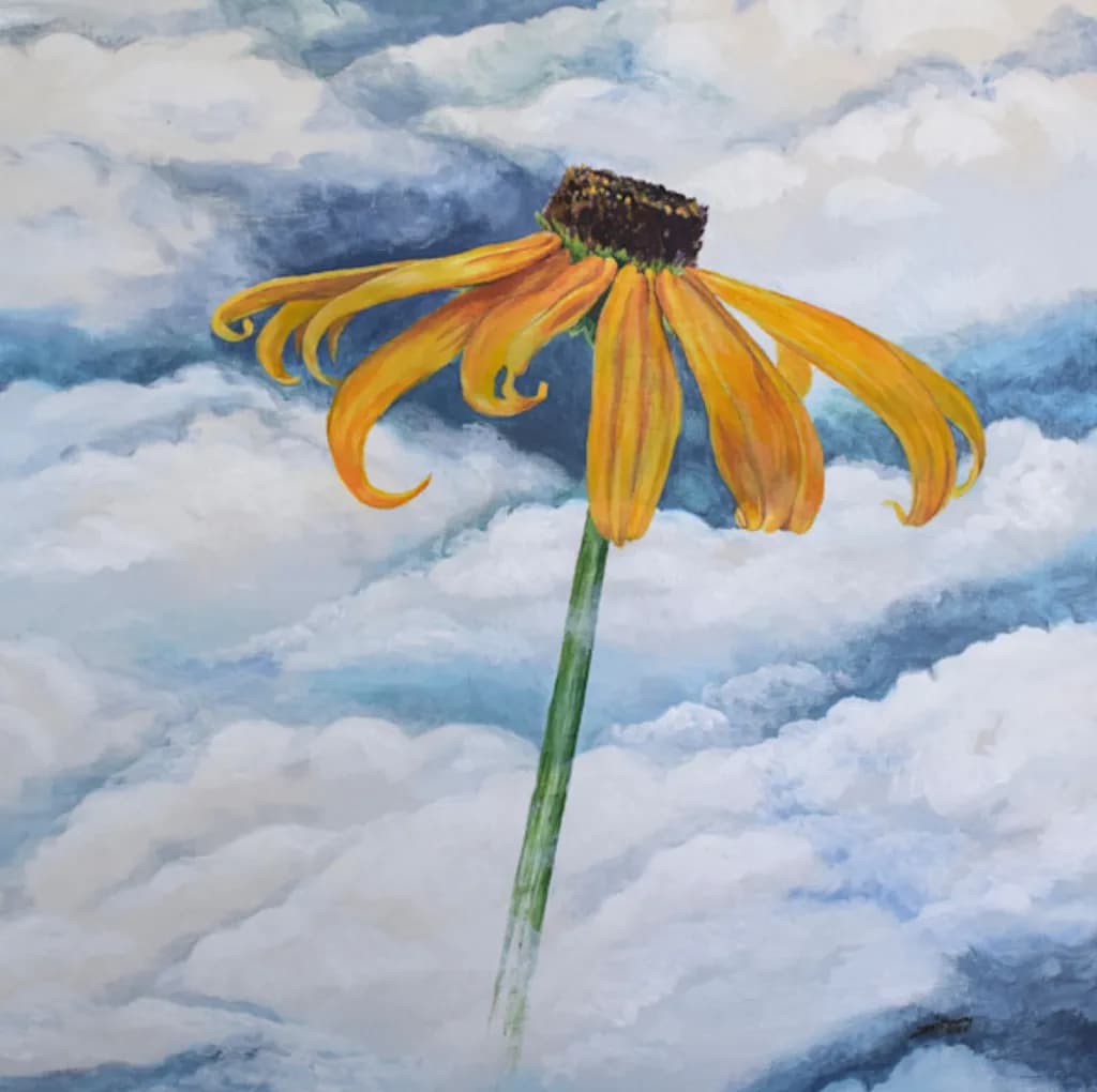 Golden Blossom in a Sea of Clouds