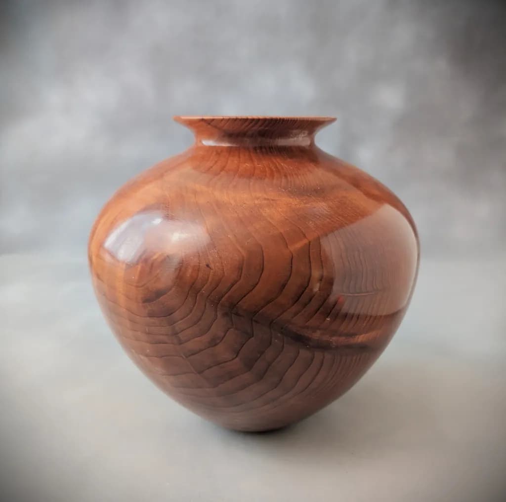 Polished Wood Vase