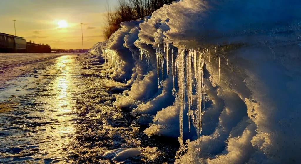 Icicle Sunset