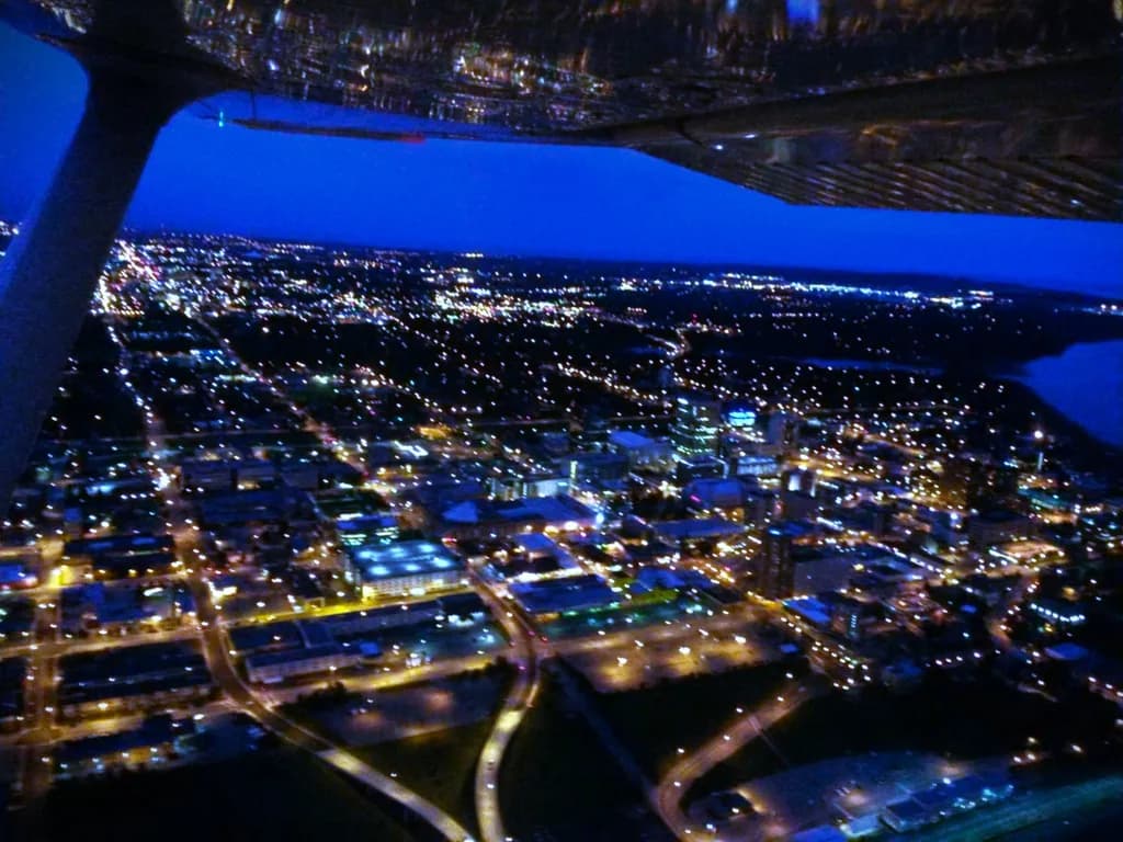 Night Flight Over Anchorage