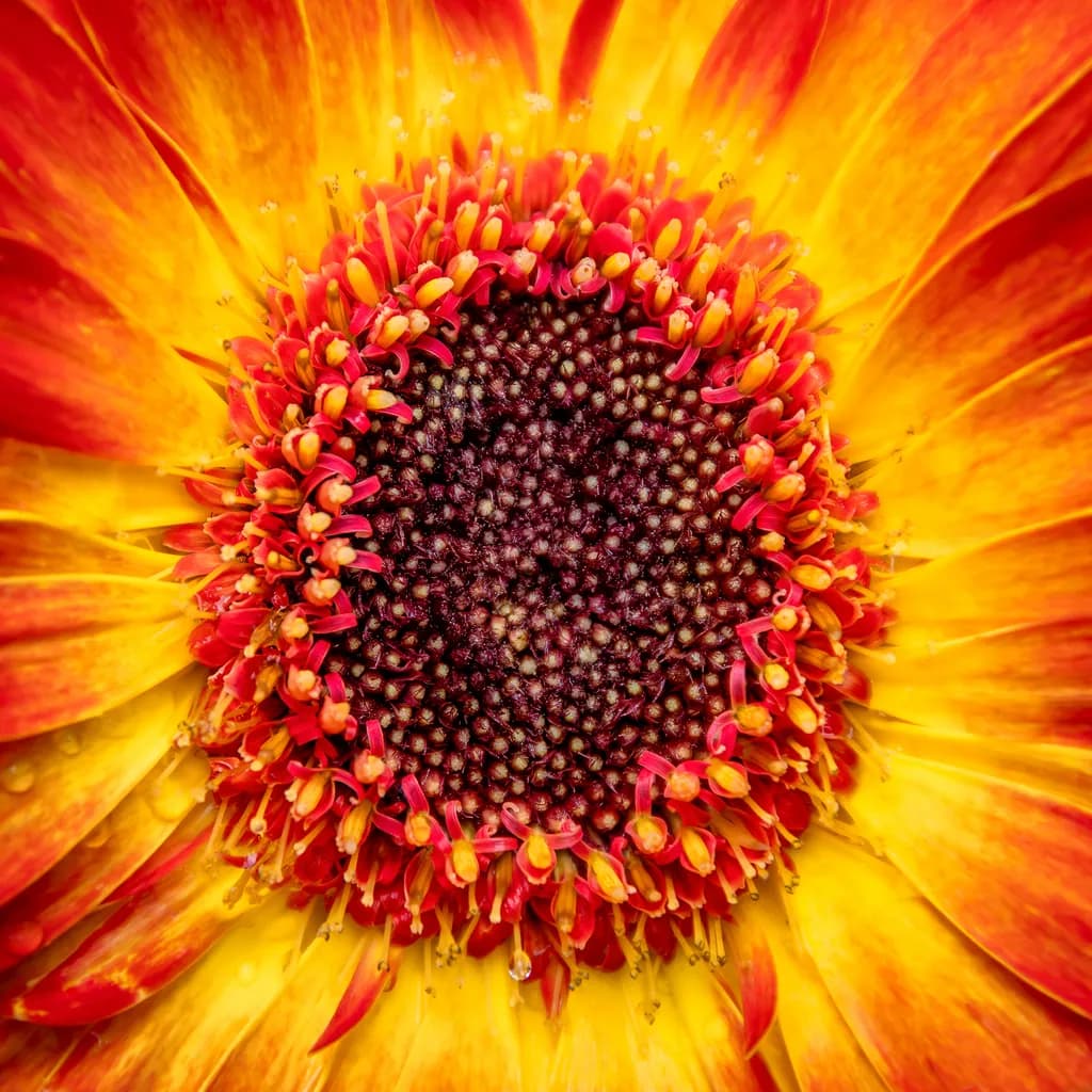 Vibrant Gerbera Center